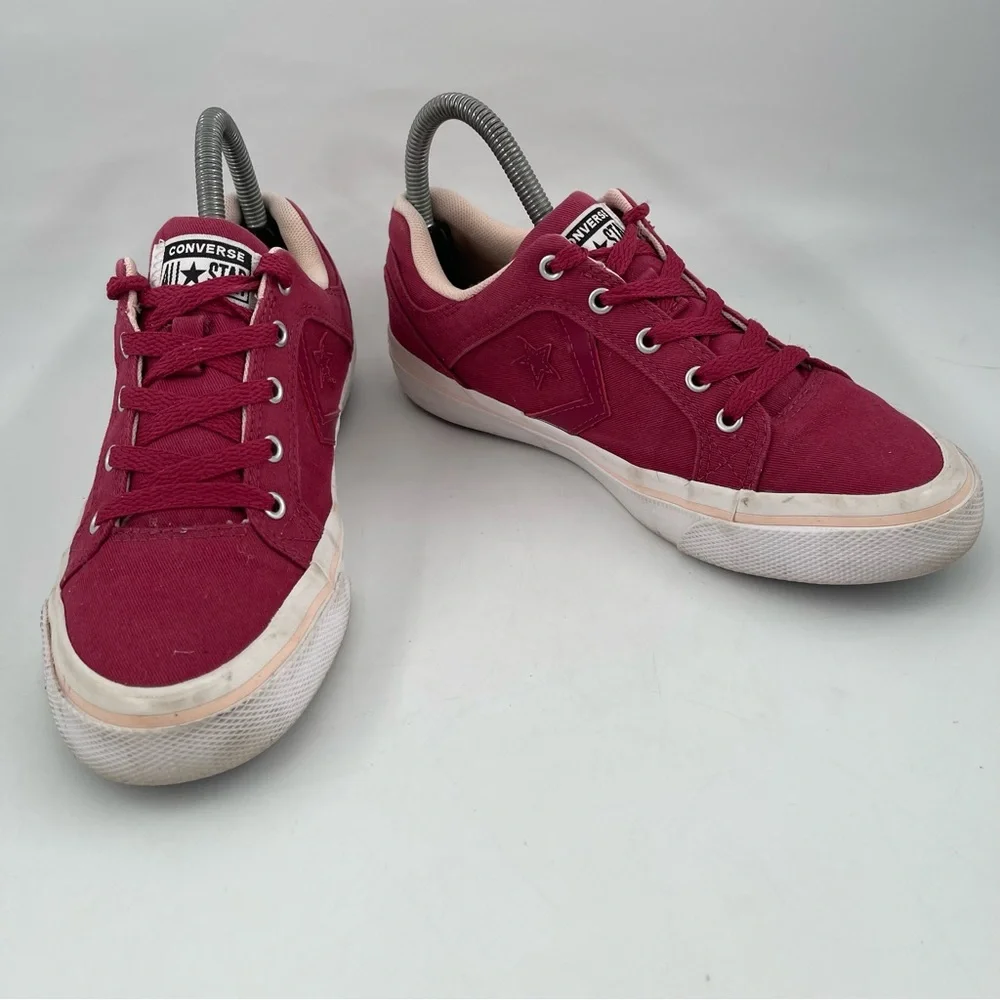 Converse Women’s El Distrito OX - SZ 7 - Red Athletic Canvas Shoe Sneaker
